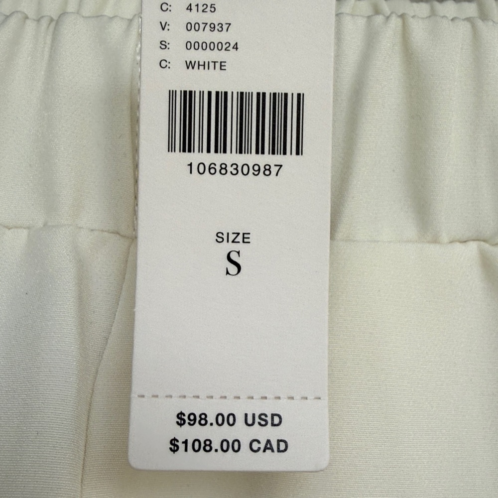 NWT Anthropologie Bishop + Young Ford Drawstring Track Shorts Ivory Size Small - Picture 3 of 14